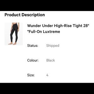 Lululemon Wunder Under Leggings